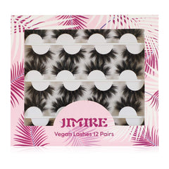 Cils faux JIMIRE duveteux à volume élevé pour un regard spectaculaire et durable.