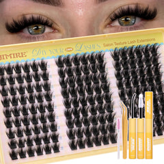 Cils JIMIRE ensemble grappes duveteux 12-18 mm pour volume naturel.