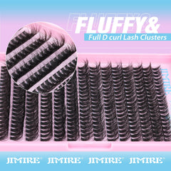JIMIRE Fluffy Lash Clusters ensemble 280 pièces pour remplissage rapide