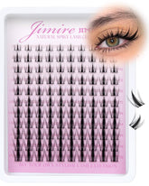 JIMIRE Manga Lash Clusters: Paquet de 110 pièces pour un regard naturel et rapide.