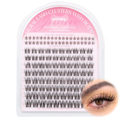 JIMIRE Venus Lash Clusters avec bande invisible pour un regard naturel.