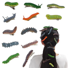 Pinces cheveux JINBUYAO chenille colorée pour créer des coiffures ludiques