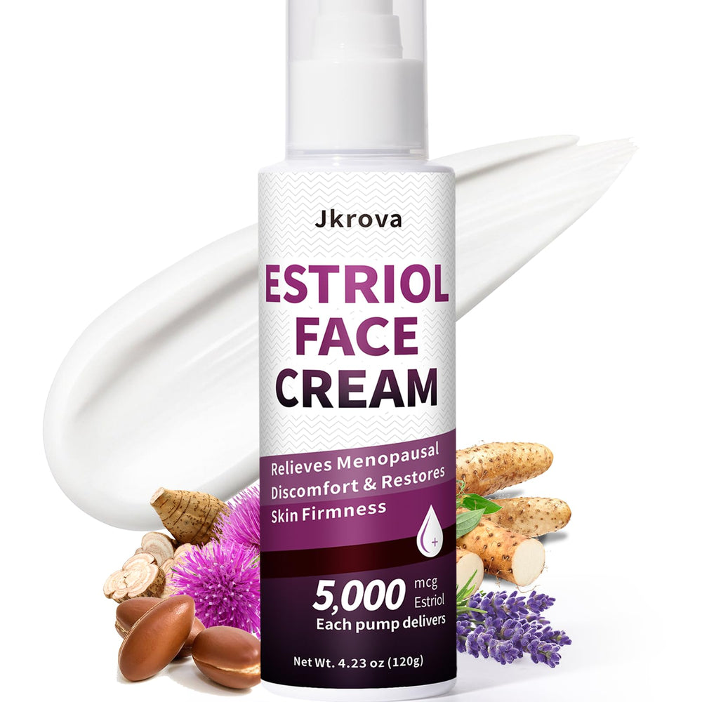 JKrova Crème Visage Estriol bioidentique, texture légère et hydratation durable