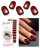 JMEOWIO Yeux de chat rouge sur ongles, manucure rapide et durable.