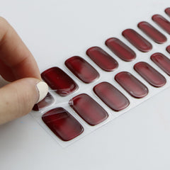 JMEOWIO Yeux de chat rouge, ongles semi-cuit pour une tenue légère.