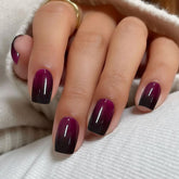 Ongles avec les stickers gel dégradé JMEOWIO appliqués à domicile