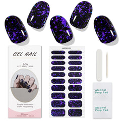 JMEOWIO vernis gel semi-cuit violet foncé pour ongles élégants.