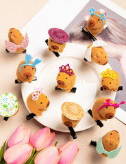 JMZYJZH pince capybara chapeau mini, look unique pour soirées.