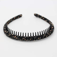 JOBAND serre-tête floral noir, contraste chic et tenue sûre