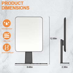 Miroir Jobsonslates Douche: quatre porte-brosses intégrés utiles.