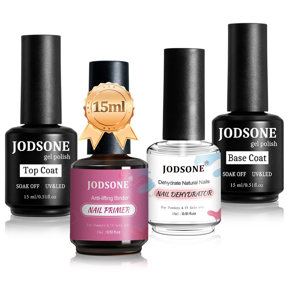 Ensemble JODSONE: quatre fioles 15 ml pour préparer les ongles.
