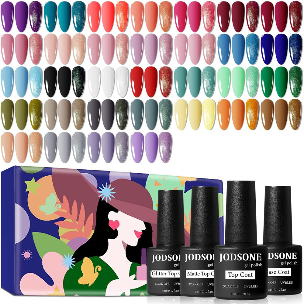 Coffret JODSONE avec 32 couleurs vernis gel pour démarrer facilement une manucure