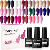 Kit JODSONE vernis gel paillettes 20 couleurs pour ongles brillants à domicile