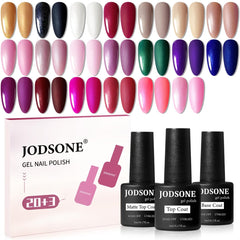 Kit JODSONE vernis gel paillettes 20 couleurs pour ongles brillants à domicile
