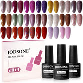 JODSONE: kit vernis gel paillettes multicolores pour ongles éclatants à domicile.