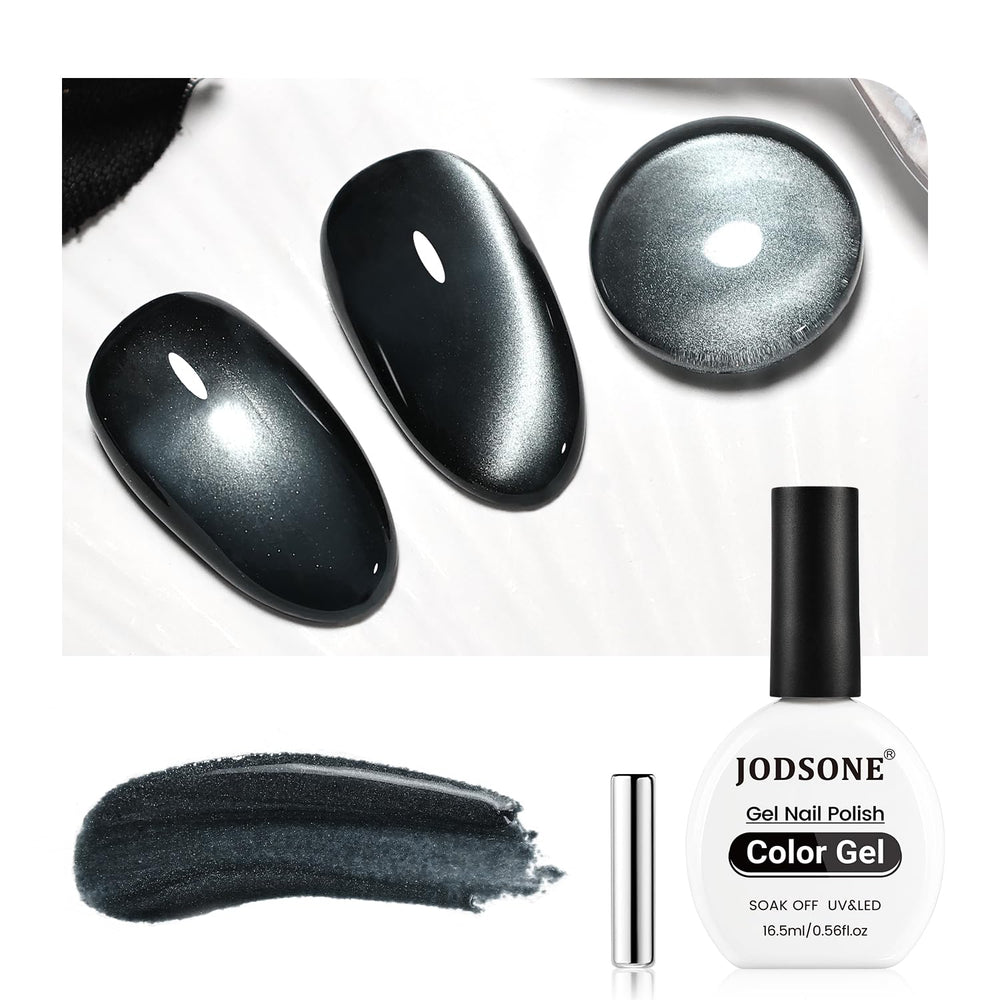 Vernis gel oeil-de-chat JODSONE en flacon, révélant l'effet holographique