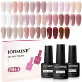 JODSONE ensemble gel vernis 20 couleurs translucides pour usages à domicile ou en salon