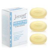 Savon anti-acné Joesoef au soufre volcanique 10% pour peau grasse.