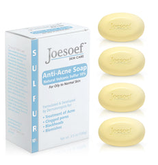 JOESOEF SKIN CARE – emballage du savon au soufre, pratique et hygiénique.