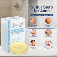JOESOEF SKIN CARE – morceau de savon au soufre nettoyant en douceur.