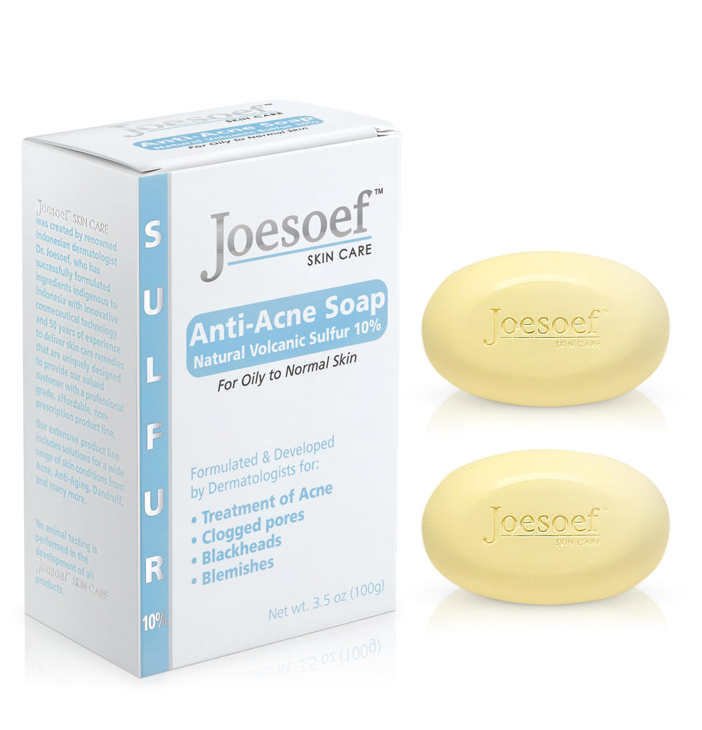 JOESOEF SKIN CARE Savon au soufre pour l'acné, nettoyage en profondeur des pores