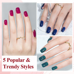 Ongles à pression Jofay Fashion bordeaux, parfait pour événements spéciaux.