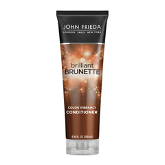 John Frieda Brilliant Brunette conditionneur, bouteille: revitalise les reflets brun et hydrate en profondeur.
