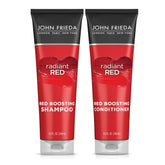 John Frieda Radiant Red Shampoing avec bouteille lumineuse, reflets rouges intenses