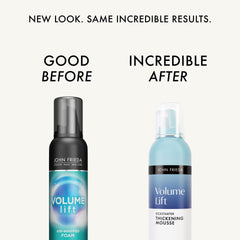 John Frieda Volume Lift Mousse: texture légère idéale pour démarrer le coiffage