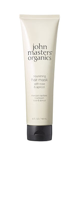 john masters organics flacon du masque nourrissant avec rose et abricot pour cheveux éclatants