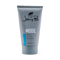 Johnny B. Mode gel bottle pour enables precise styling control.