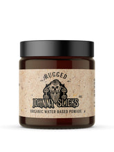 Johnny Slicks pomade à base d’eau, bouteille 4 oz pour une tenue nette et brillante.