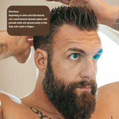 Coiffage précis sur cheveux, tenue légère à moyenne selon la quantité utilisée.