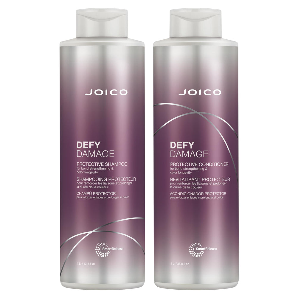 Joico Defy Damage Shampoo Bouteille — shampoing doux qui préserve la couleur et renforce les cheveux.