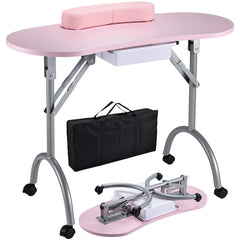 Joligrace table de manucure pliable, surface lisse et précision des gestes.