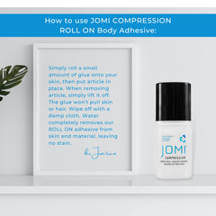 JOMI COMPRESSION Colle pour vêtements et costumes: adhérence fiable tout au long de l’événement.