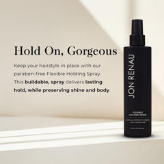 Jon Renau Flexible Holding Spray – brume fine prête à envelopper les cheveux sans lourdeur.