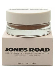 Jones Road What The Foundation Beige, flacon: couvrance légère et naturelle.