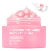 Jorceray PDRN Rose – capsules roses et crème-barrière pour hydratation protectrice.