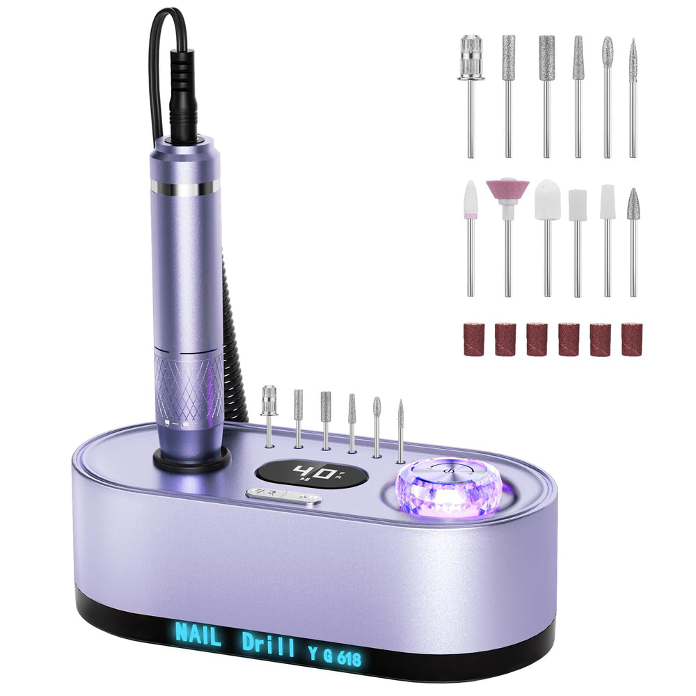 JOSGLOI perceuse à ongles avec affichage LCD pour régler la vitesse avec précision.