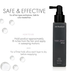Josh Rosebrook Hair Spray texture-légère: mouvement naturel et coiffage fluide.