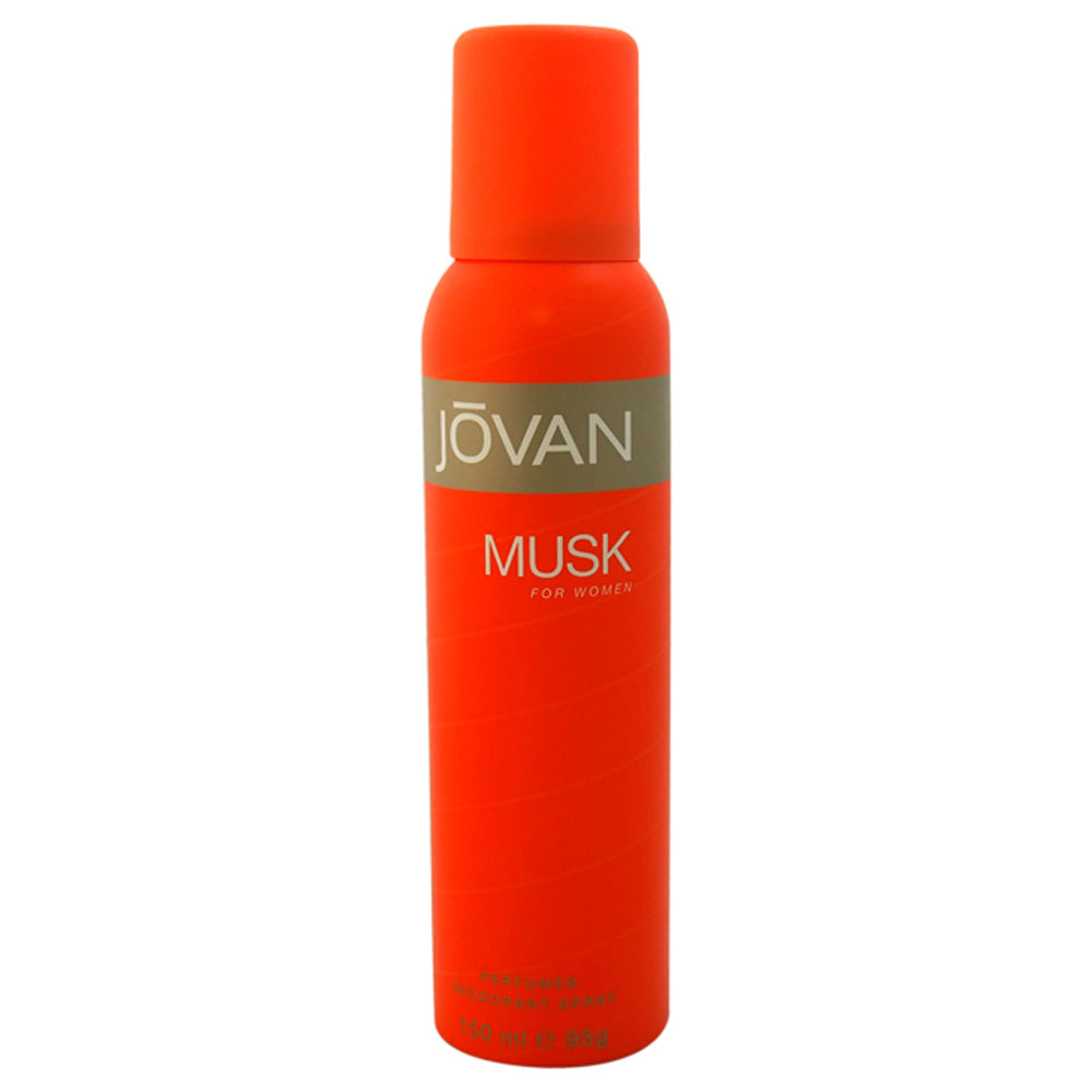 Jovan déodorant musc pour femmes, bouteille élégante offrant fraîcheur durable