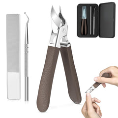 Ciseaux Jovareneo bec-d-aigle angle pour ongles épais.