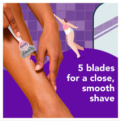 JOY rasoir à 5 lames avec lubrastrip pour glisse et protection.