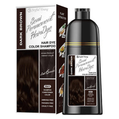 Joyful Young Shampoing brun fonce – couverture naturelle des gris
