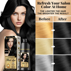 Joyful Young shampoo-colorant noir – temps d’action de 15 à 30 minutes.