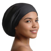 Joyhabit bonnet soie dormir – douceur luxueuse pour cheveux et peau au coucher.