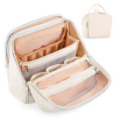 JOYYTUU sac maquillage debout grande capacité, pratique pour voyage et organisation quotidienne.