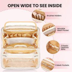 JOYYTUU Trousse avec diviseur mobile, personnalisation facile de l'espace.