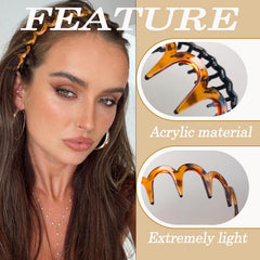 JsqFogey bandeaux zigzag spirale – design élégant pour cheveux en ordre.